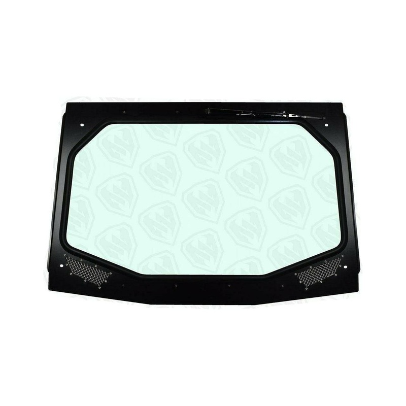 Kawasaki KRX Vented Glass Windshield Chrome Mesh & Screws