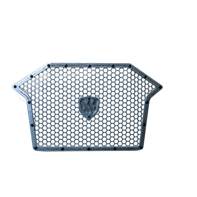 Polaris RZR Pro / Turbo R Radiator Grille Raw Trim & Logo / Raw Mesh