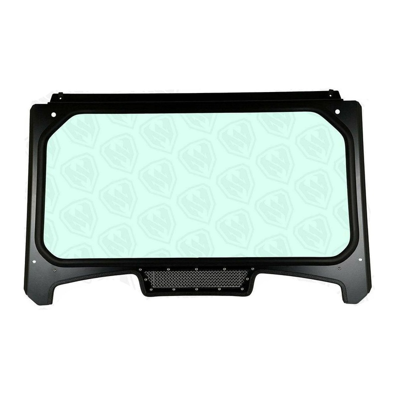 Polaris RZR Trail S Vented Glass Windshield Chrome Mesh / Screws