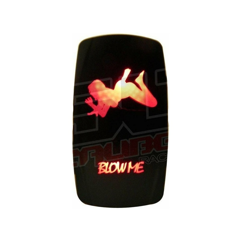 “Blow Me” Waterproof Rocker Switch Red