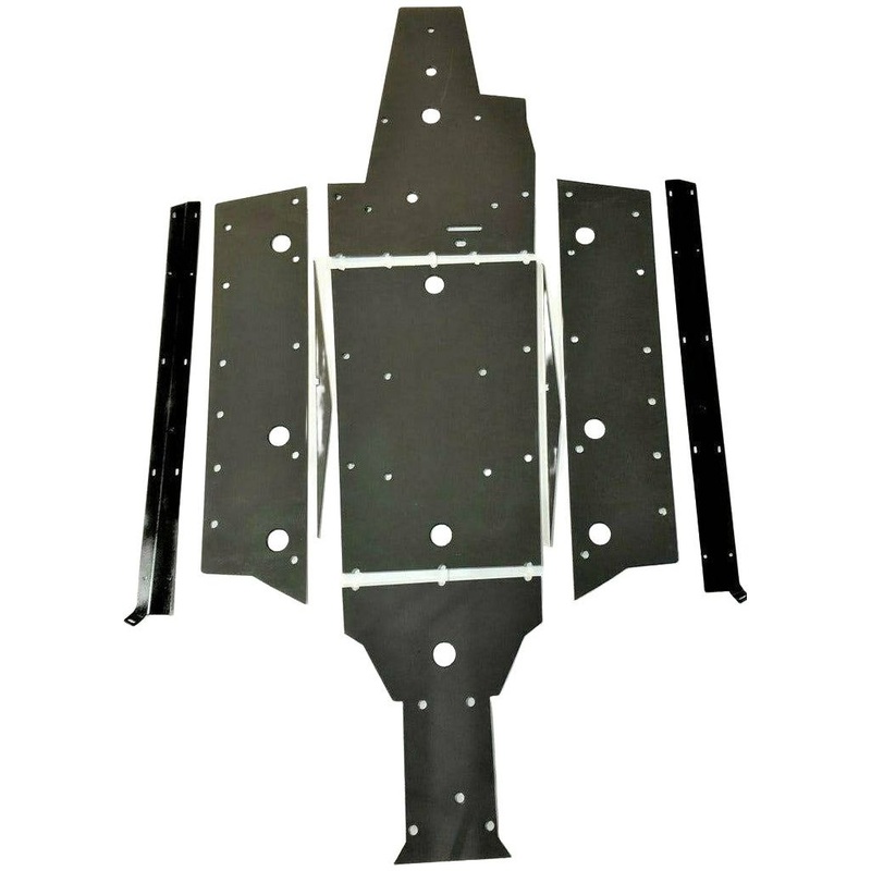 Can Am Commander / Maverick (2020-2022) Full Skid Plate with Sliders Standard Sliders Black