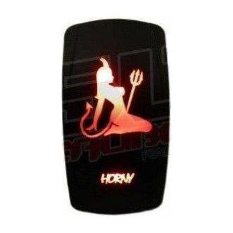 “Horny” Waterproof Rocker Switch Red