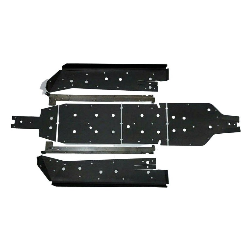 Polaris RZR Pro R 4 Full Skid Plate with Sliders Standard Black