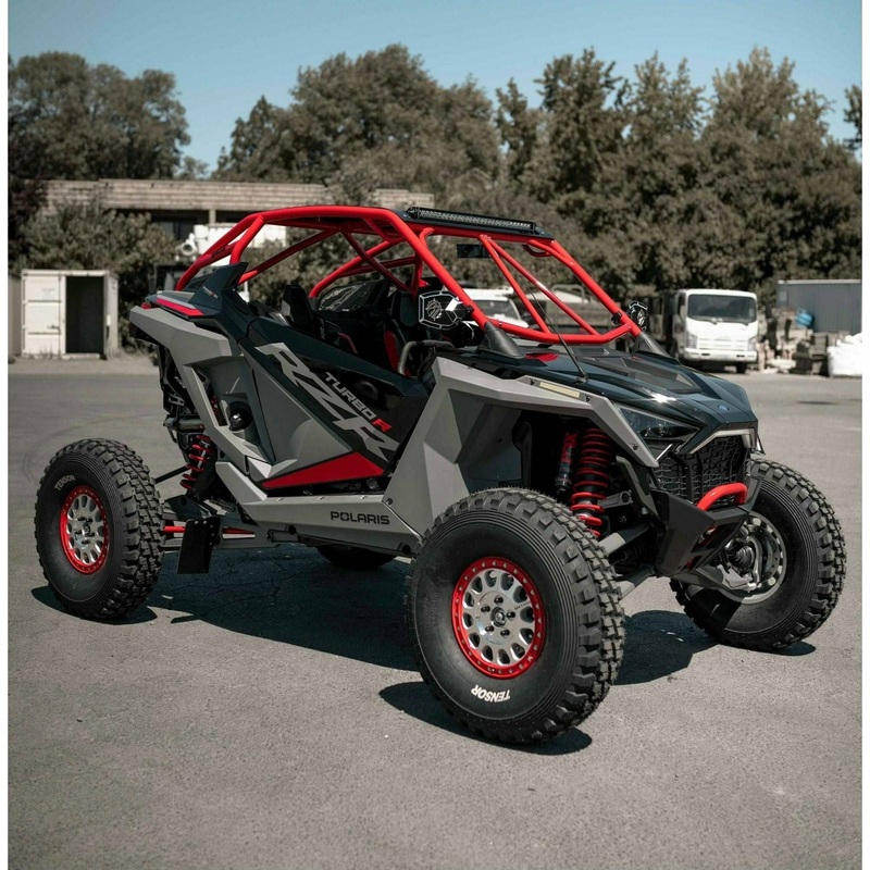 Polaris RZR Turbo R Raw Roll Cage with Roof No Windshield No Intrusion Bar No Light Pocket