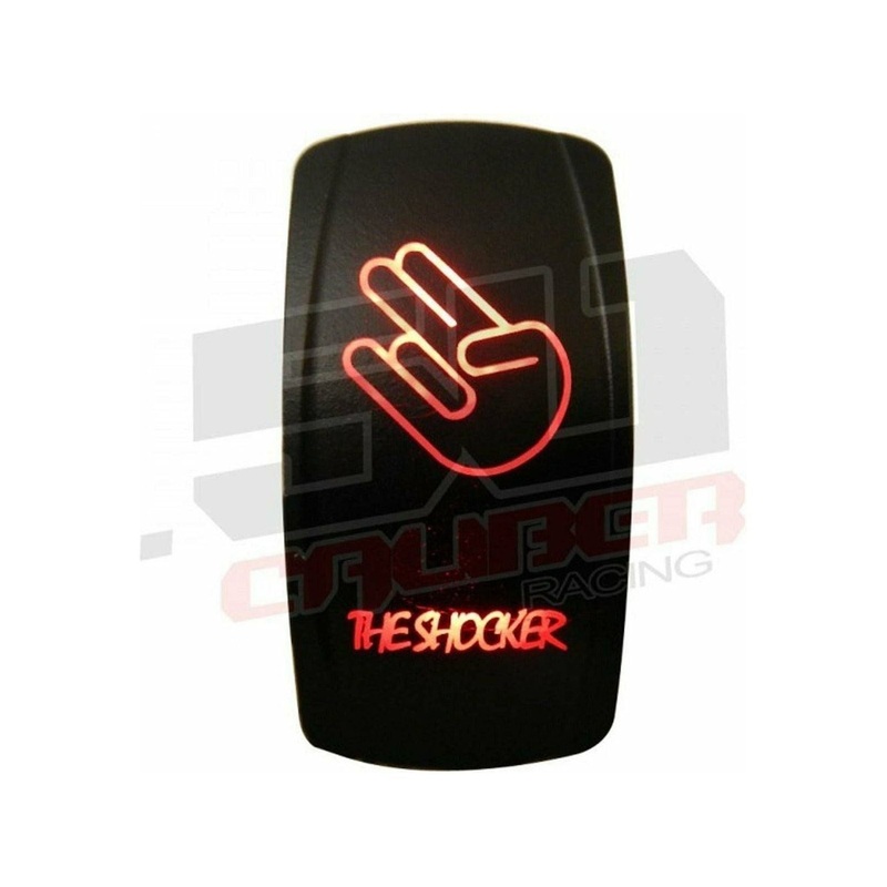 “Shocker” Waterproof Rocker Switch Red