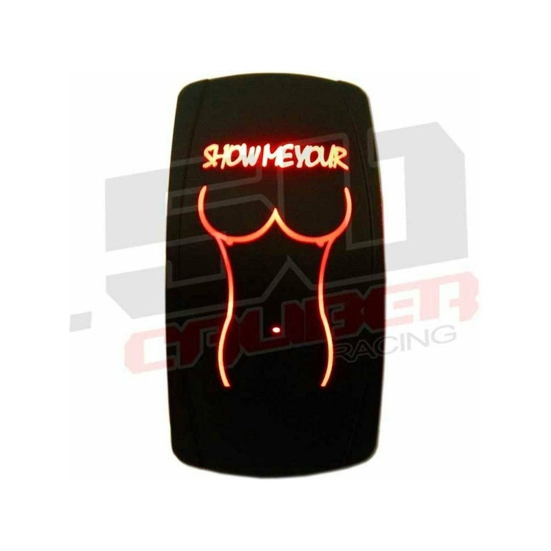 “Show Me Your” Waterproof Rocker Switch Red