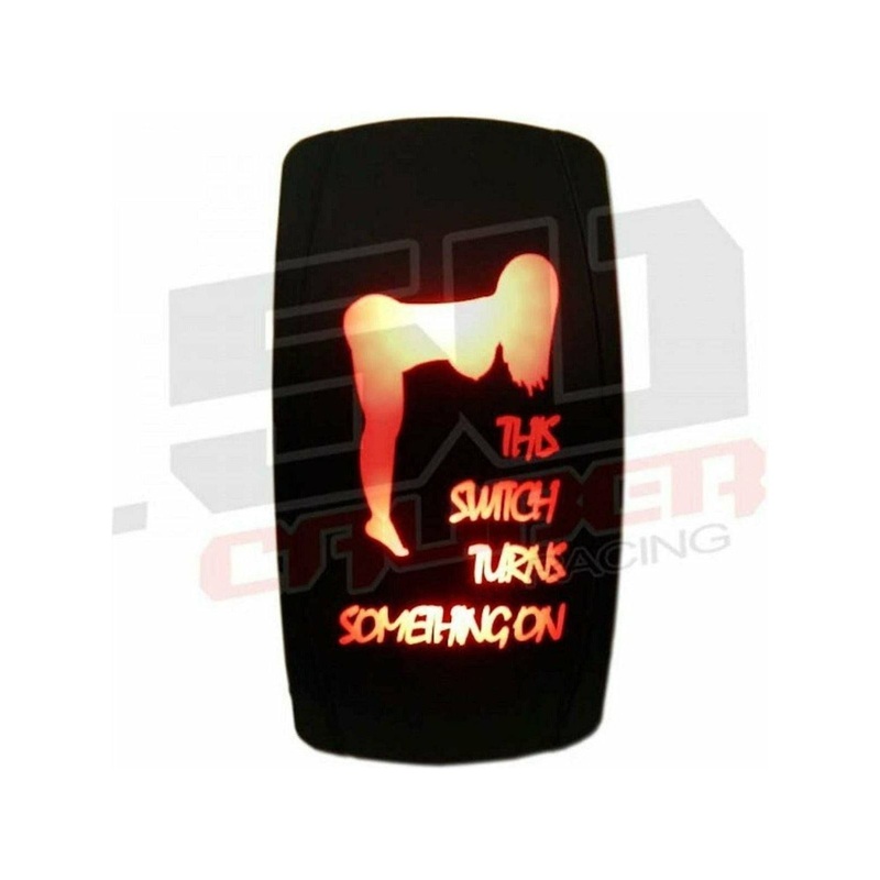 “This Switch Turns Something On” Waterproof Rocker Switch Red