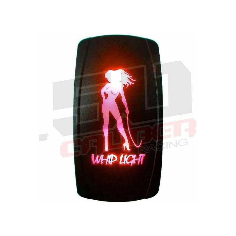 “Whip Light” Waterproof Rocker Switch Red