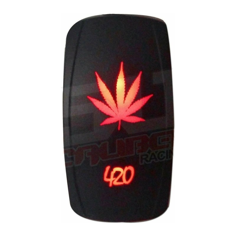“420” Waterproof Rocker Switch Red
