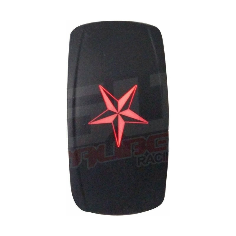 “Nautical Star” Waterproof Rocker Switch Red