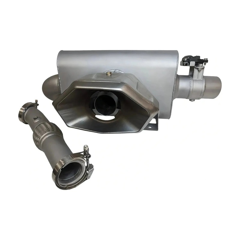 Can Am Maverick R Full 3″ Exhaust with Side Dump Cutout Open (No Cap / E-Cut) No Spark Arrestor