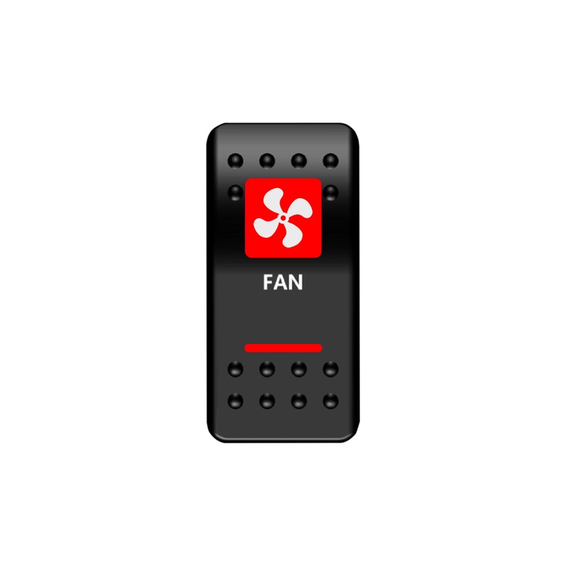 Fan Rocker Switch (Red)