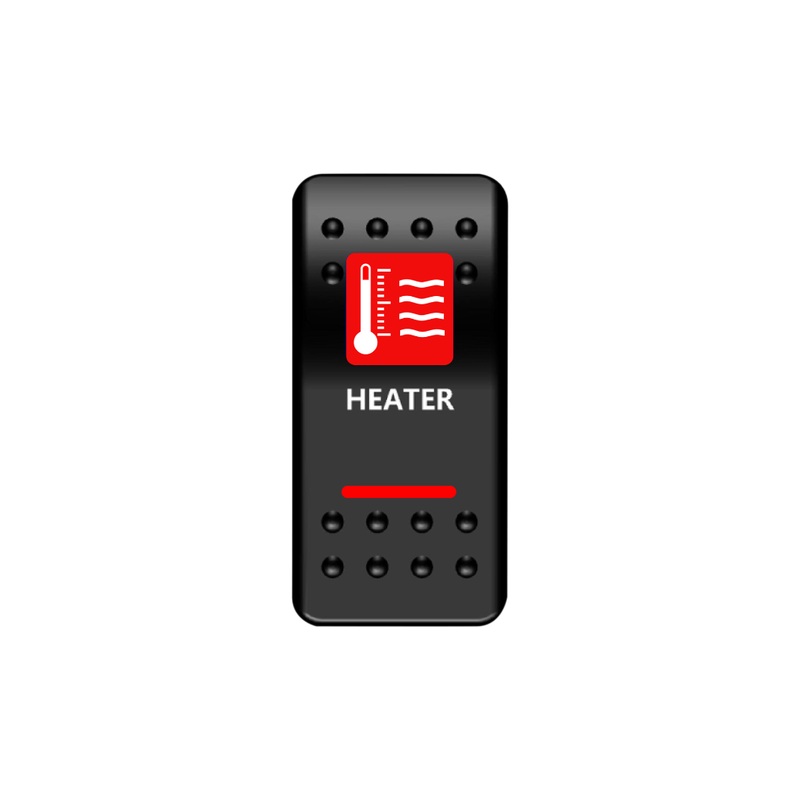 Heater Rocker Switch (Red)