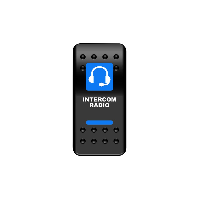 Intercom Radio Rocker Switch (Blue)