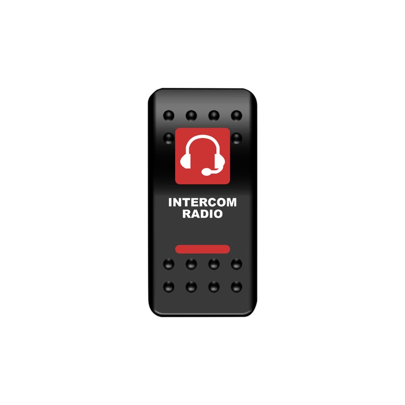Intercom Radio Rocker Switch (Red)