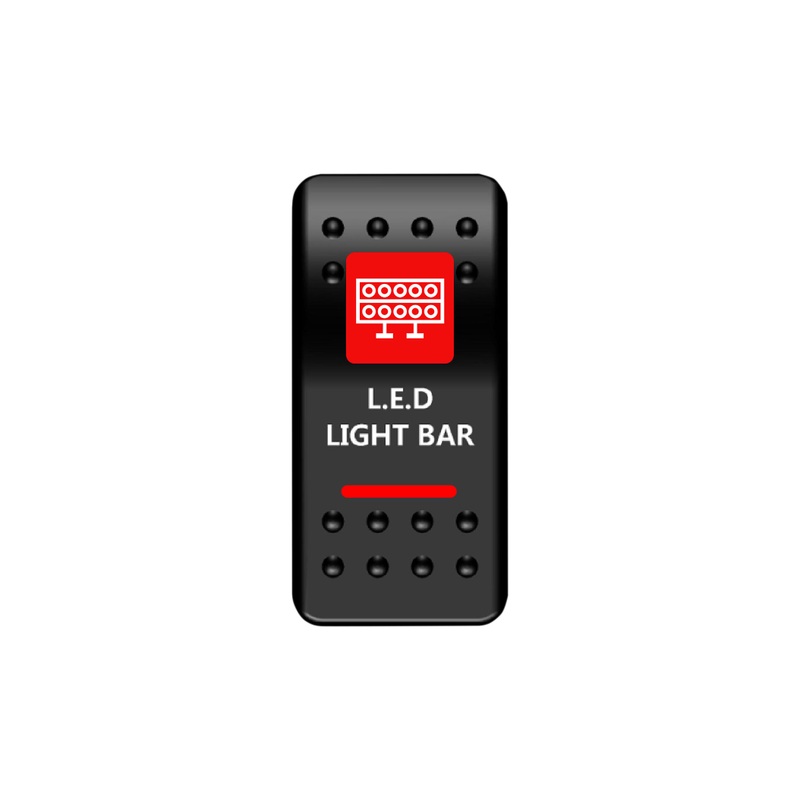 LED Light Bar Rocker Switch (Red)