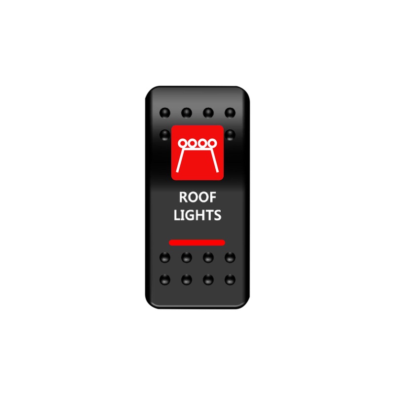 Roof Lights Rocker Switch (Red)