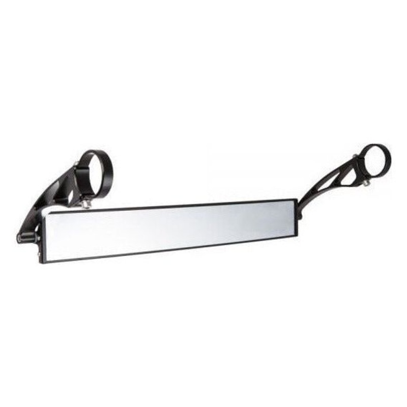 17″ Wide Panoramic Rearview Mirror (6″ Arms) Black 1.5″