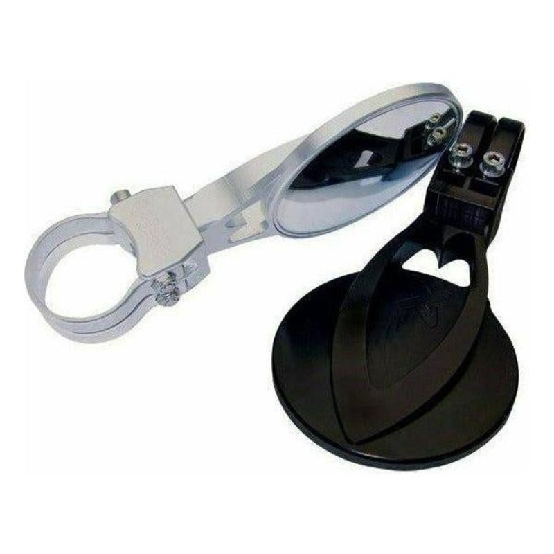 4″ Round Convex Side Mirror Black 1.5″