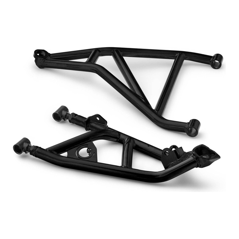 Can Am X3 High Clearance 2″ Forward Offset A-Arms 64″ Wide Models Black No Ball Joints