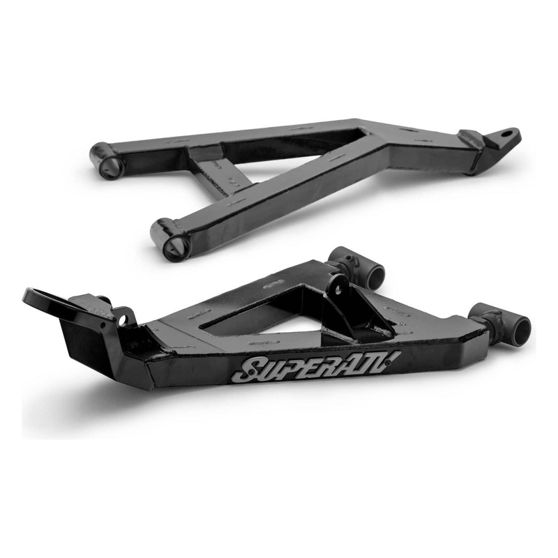 Kawasaki KRX 1.5″ Forward Offset Boxed A-Arms Black No Ball Joints