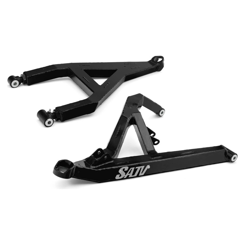 Polaris RZR XP Sidewinder 1.5″ Forward Offset A-Arms Black No Ball Joints