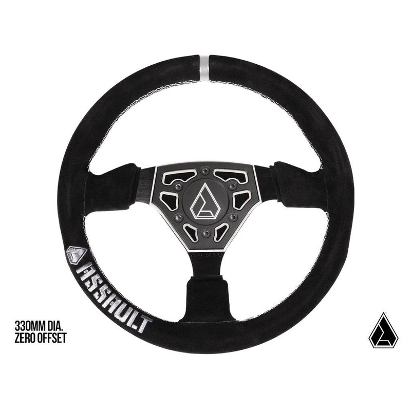 Assault Industries Universal Navigator Suede UTV Steering Wheel Black