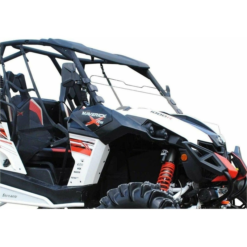 Can Am Maverick Scratch Resistant Half Windshield Scratch Resistant Polycarbonate (Clear)