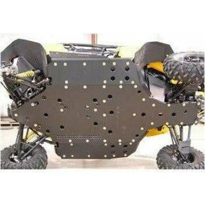 Can Am Maverick (2013-2018) Full Skid Plate with Sliders Black