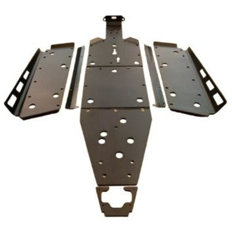 Polaris RZR S 1000 / S 900 Full Skid Plate with Sliders Standard Black