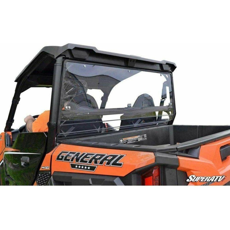 Polaris General XP 1000 Rear Windshield Standard Polycarbonate (Clear)