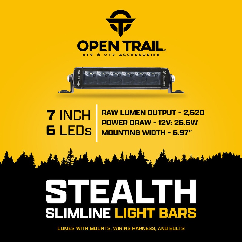 Open Trail STEALTH SLIMLINE LED LIGHT BAR 7″ SPOT ONLY STEALTH SLIMLINE