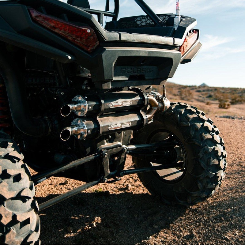 Polaris RZR XP Slip On Exhaust Brushed Aluminum