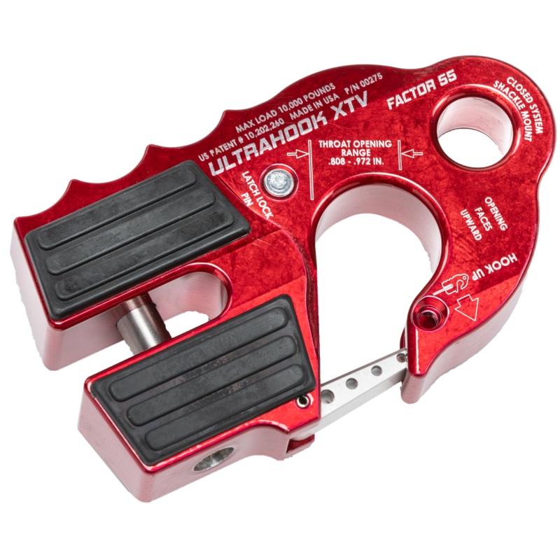 ULTRAHOOK XTV WINCH SHACKLE Red