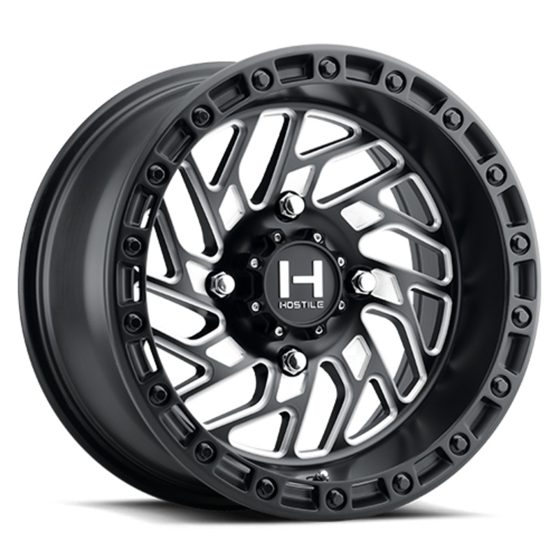 H116 Jigsaw UTV Wheel (Full Satin Black Milled) 4×137 15×7 (13mm)