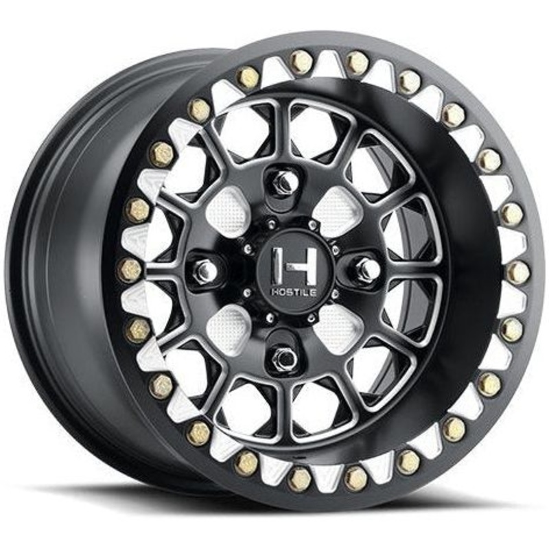 H325 Pismo UTV Beadlock Wheel (Satin Black Milled) 4×137 15×7 (13mm)