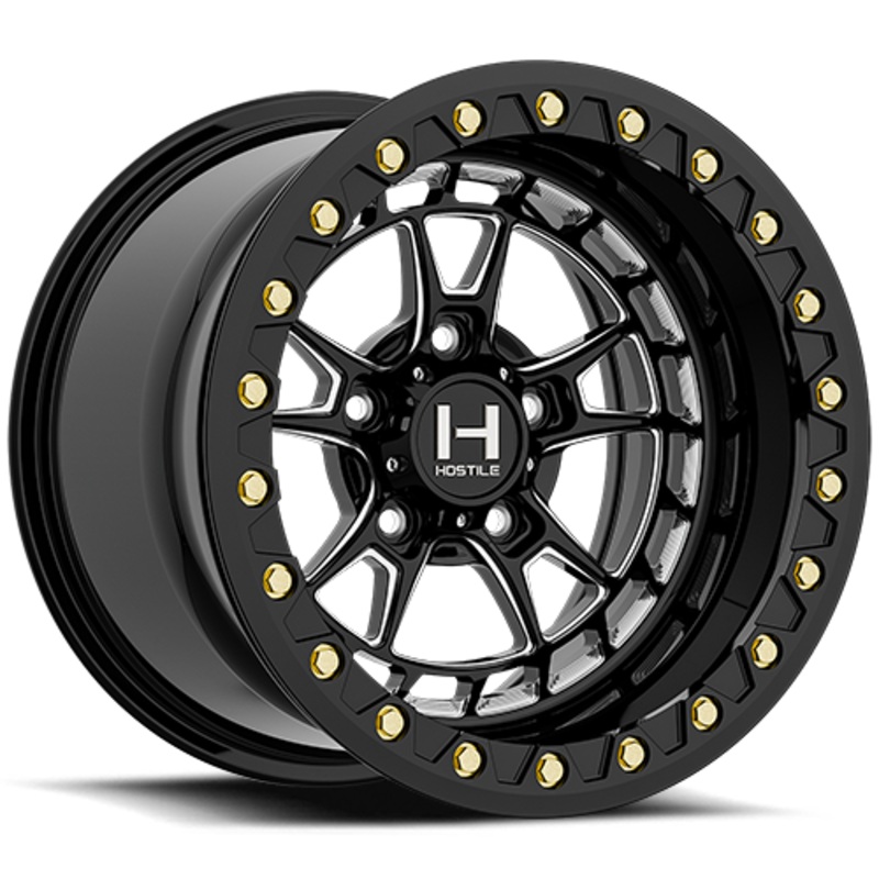 HF32 Rival Beadlock UTV Forged Wheel (Gloss Black/Blade Cut) 5×114.3 15×8 (0mm)