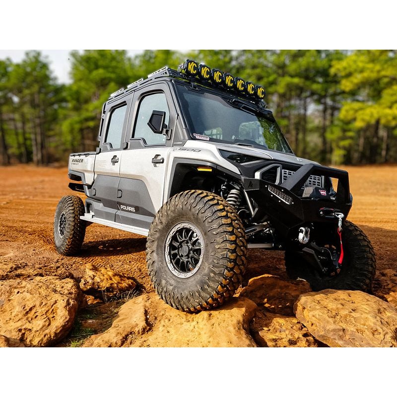 Polaris Ranger XD 1500 Long Travel Control Arms (Raw) OEM Shock Relocation Kit Cobra Axles Thumper Fab HD Steel Tie Rods