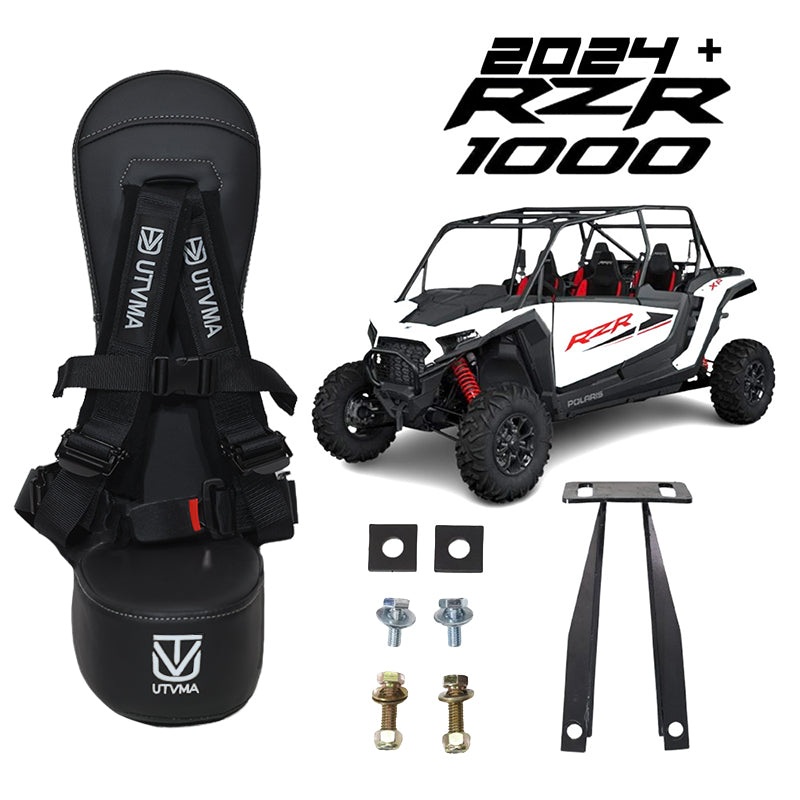 2024+ RZR 1000 FRONT Bump Seat Black (Auto Buckle)