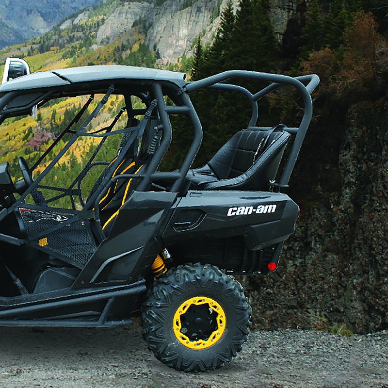 Commander Backseat and Roll Cage Kit (2011-2013) 2 Seat Auto Buckle (Black) No