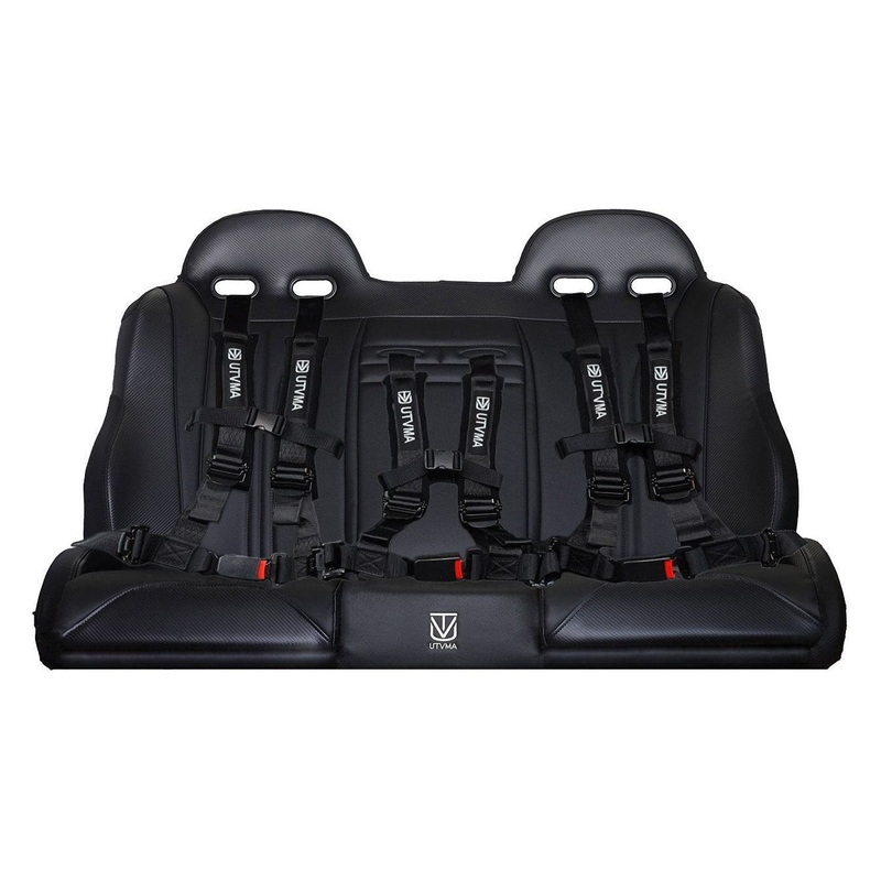 Kawasaki KRX 4 Rear Bench Seat Black Auto Buckle Harness