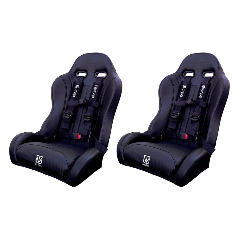 Polaris RZR XP 1000 / Turbo Front Bucket Seat Set Black No Harnesses