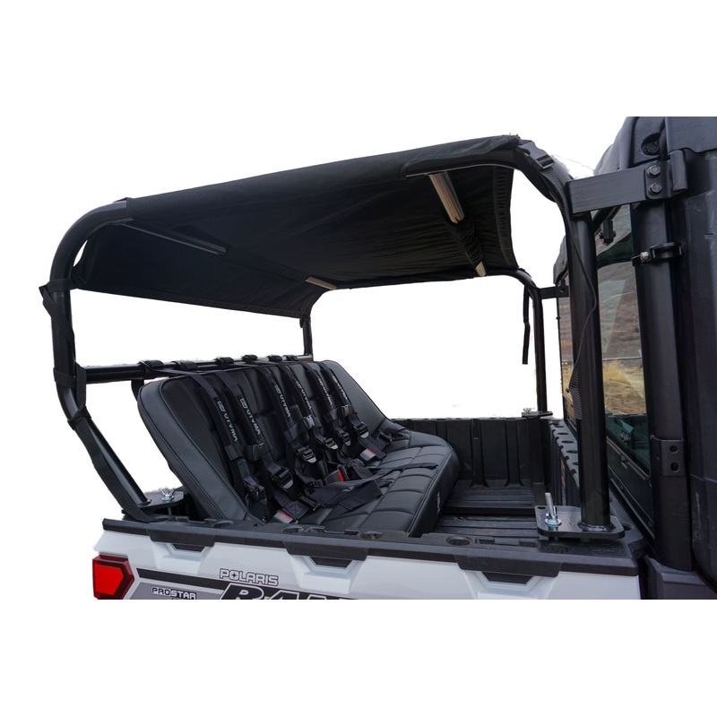 Ranger 1000 Rear Seat and Roll Cage Kit (2018-2024) Auto Buckle (Black) Yes Yes