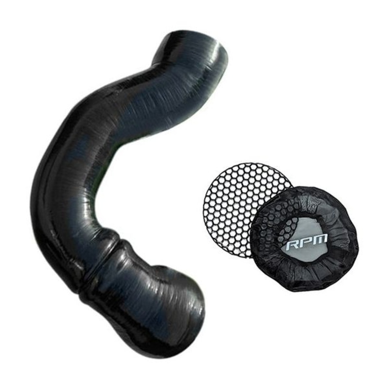 Can Am Maverick R Big Fatty Intake Tube with Debris Cage & Pre Filter Black