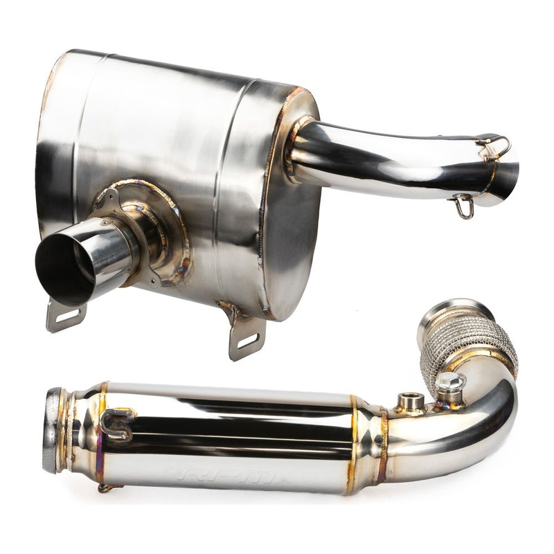 Can Am X3 Full 3″ Chambered Q-Series Turbo Back Exhaust System Resonated No Exhaust Tip No Exhaust Seal
