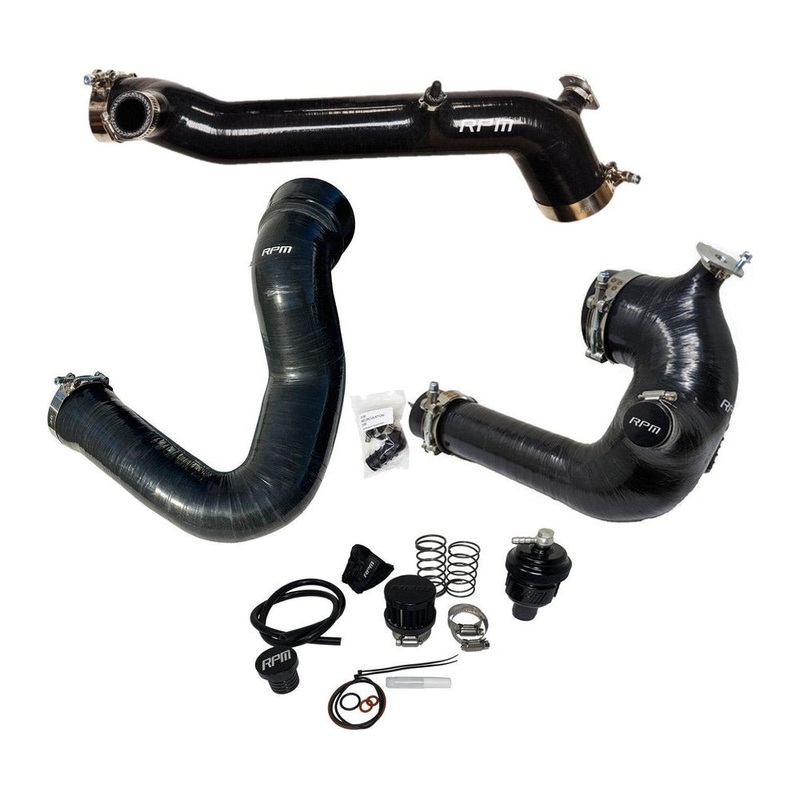 Polaris RZR XP Turbo / Turbo S Silicone Intake J-Tube / Charge Tube / BOV / Intake Tube Kit Black