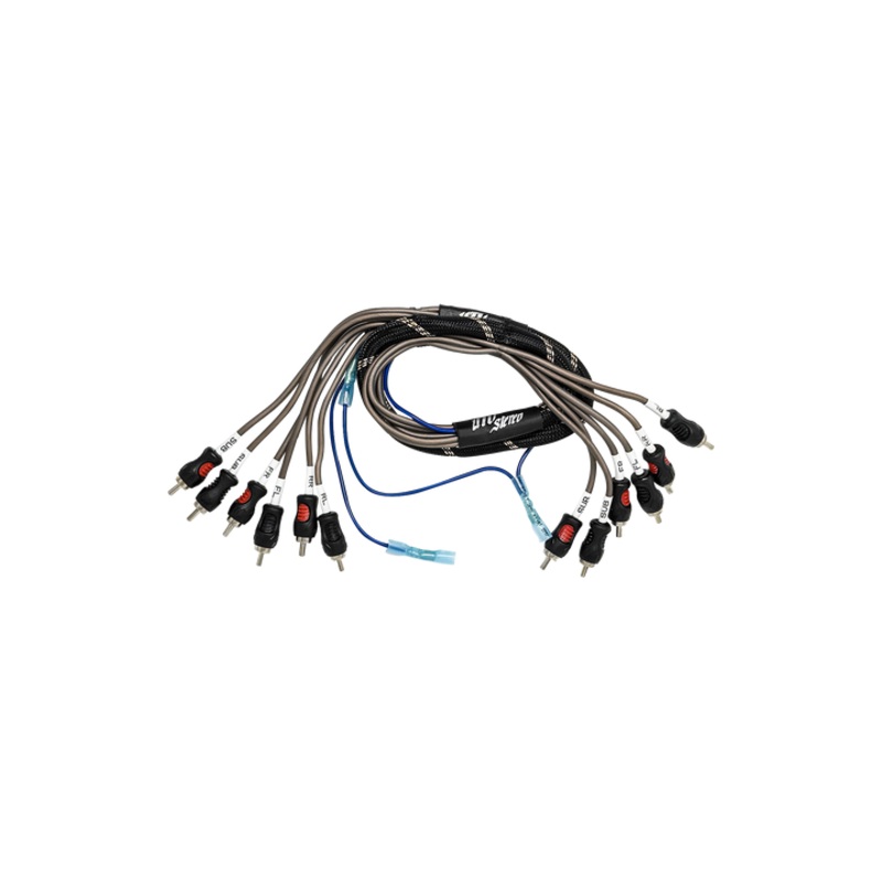 UTV Stereo 6-Channel RCA Harness – Front, Rear, Subwoofer, + Remote