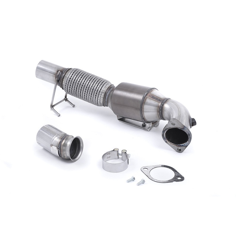 Miltek Focus RS MK3 – Large Bore Downpipe and Hi-Flow Sports Cat For fitment to OE Cat Back Only