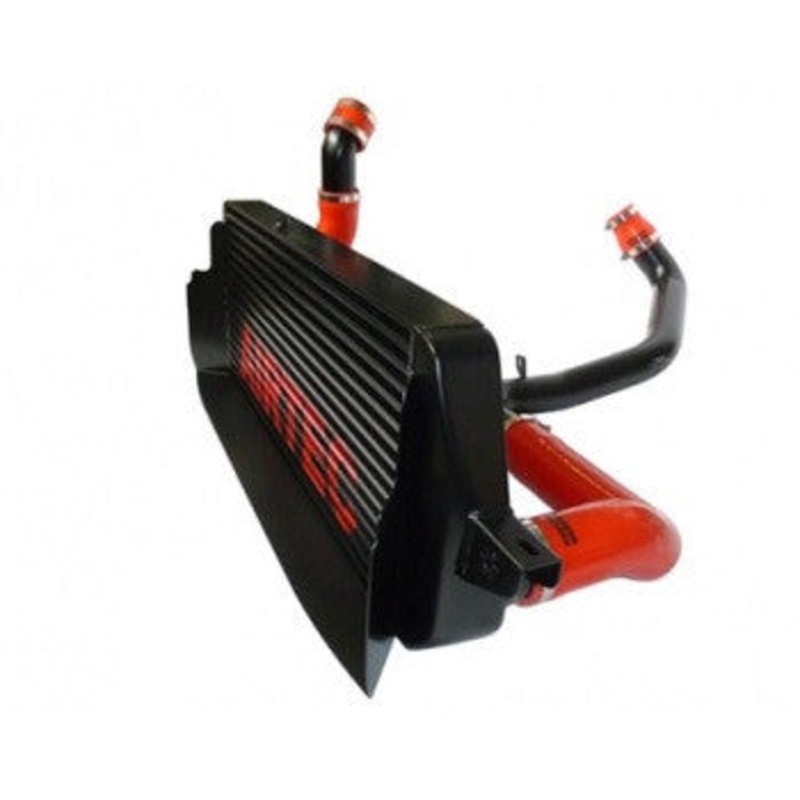 AIRTEC Focus RS Special Edition Stg2 Intercooler & 2.5inch Boost pipe upgrade in Satin Black Ultimate Green Alloy with sound symposer