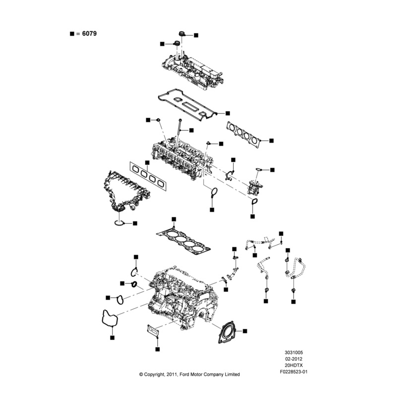 Engine gasket kit for a MK3 Focus ST Gasket set